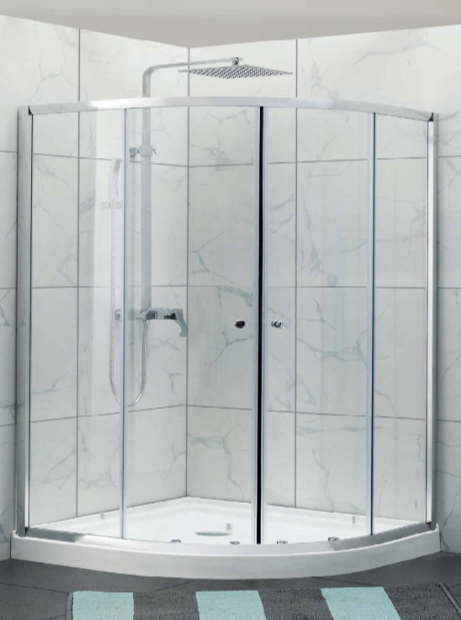 Round Double Sliding Shower Screen