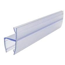 10mm Shower Screen PVC Strip Water Seal - 180 degree Polycarbonate Strike and Door H-Jamb